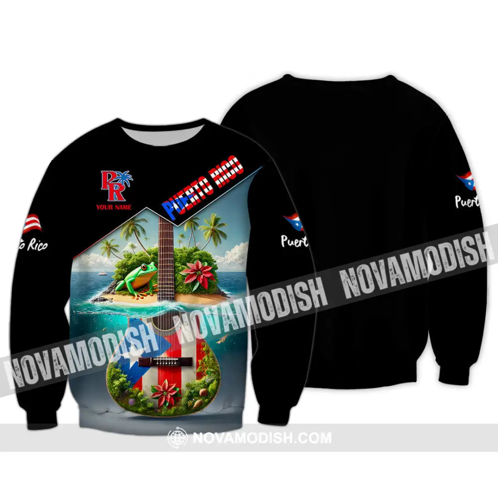 Unisex Shirt Custom Name Puerto Rico Lover Polo Long Sleeve Gift / S T-Shirt