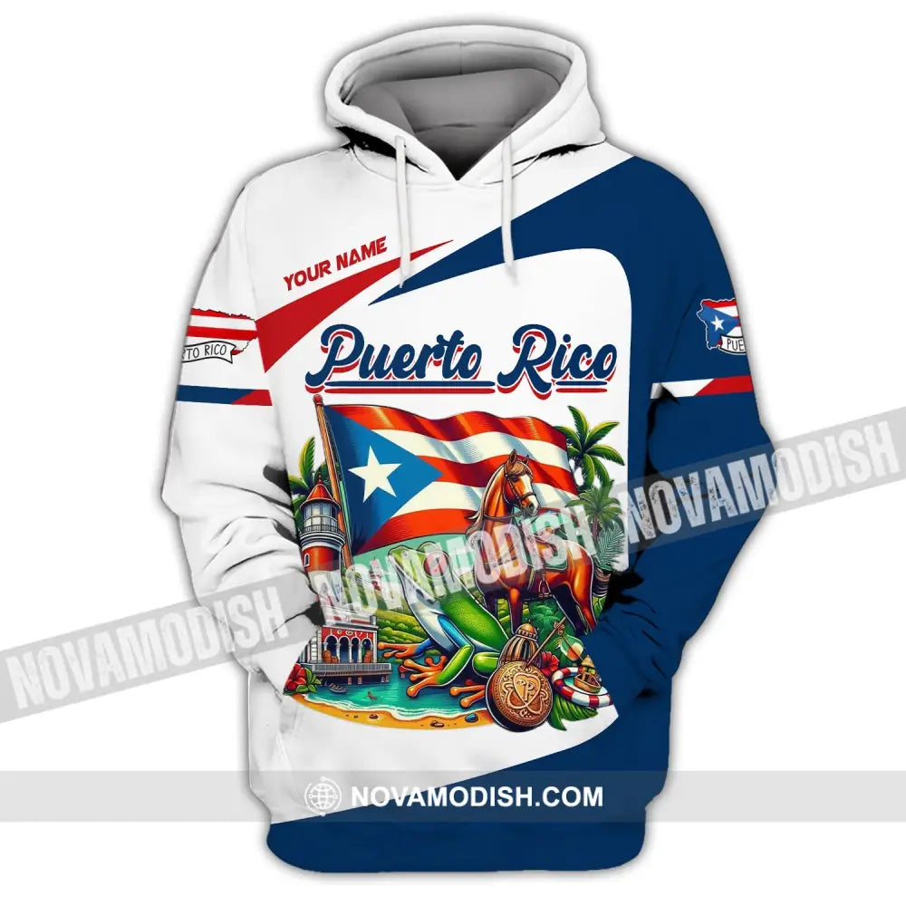 Unisex Shirt Custom Name Puerto Rico Polo Long Sleeve Gift Hoodie / S T-Shirt