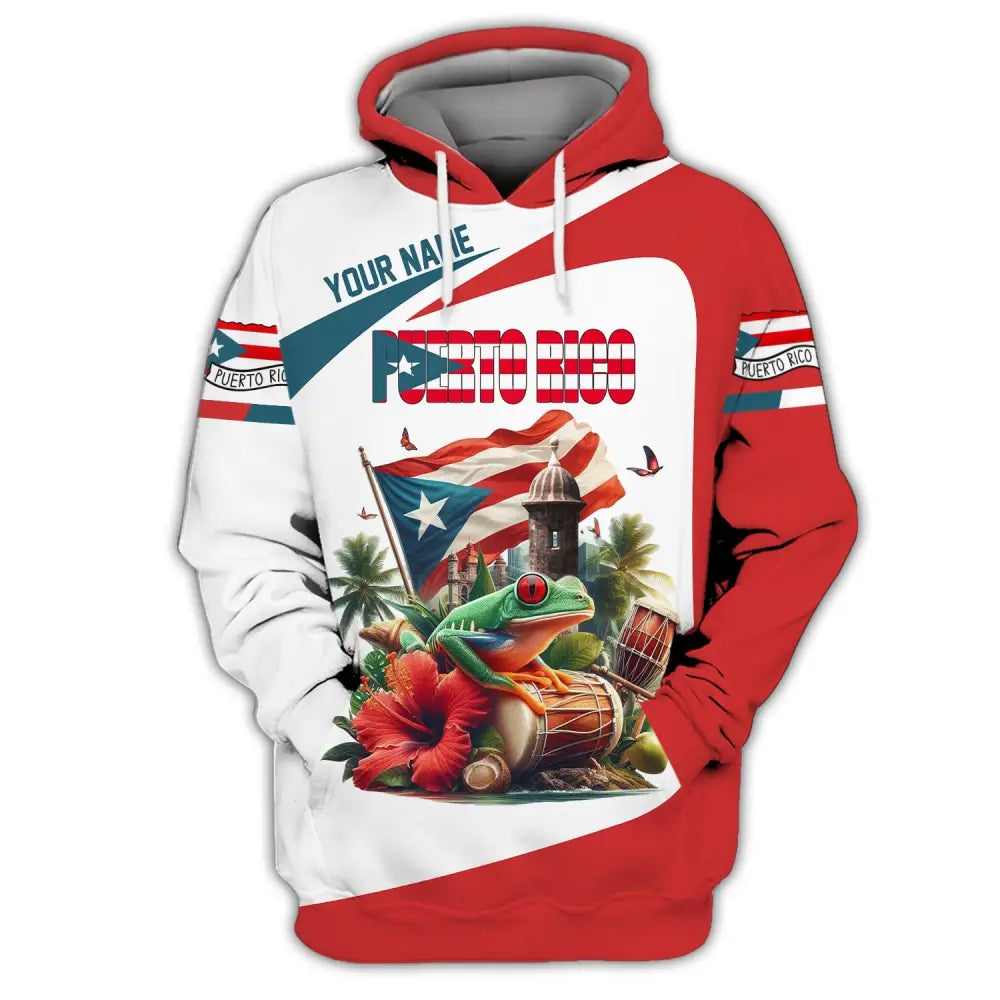 Unisex Shirt Custom Name Puerto Rico Polo Long Sleeve Gift Hoodie / S T-Shirt