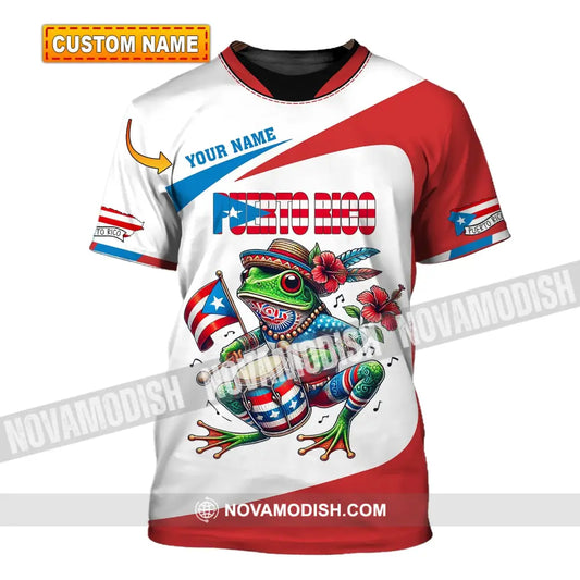 Unisex Shirt Custom Name Puerto Rico Polo Long Sleeve Gift T-Shirt