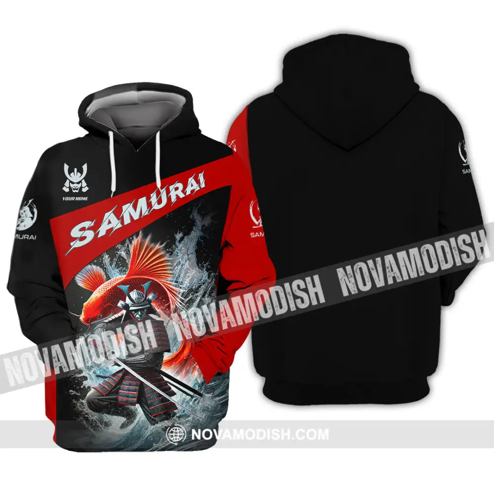 Unisex Shirt Custom Name Samurai Japanese T-Shirt Lover Gift Hoodie / S T-Shirt