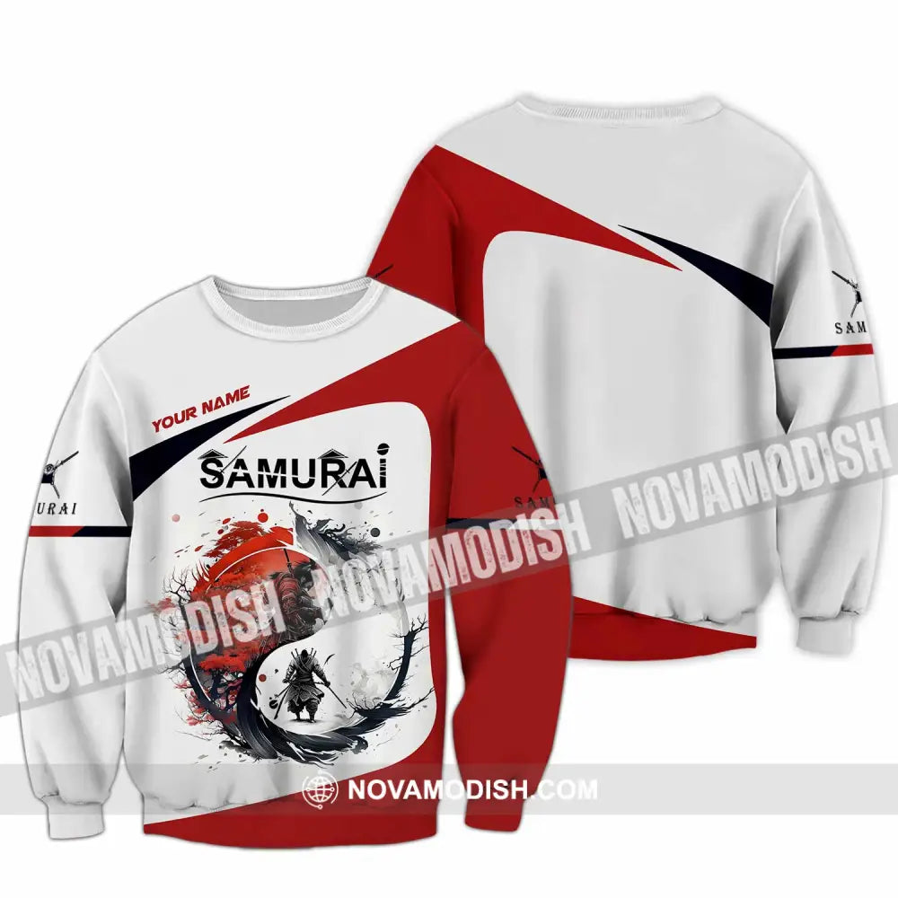 Unisex Shirt Custom Name Samurai Polo Long Sleeve / S T-Shirt