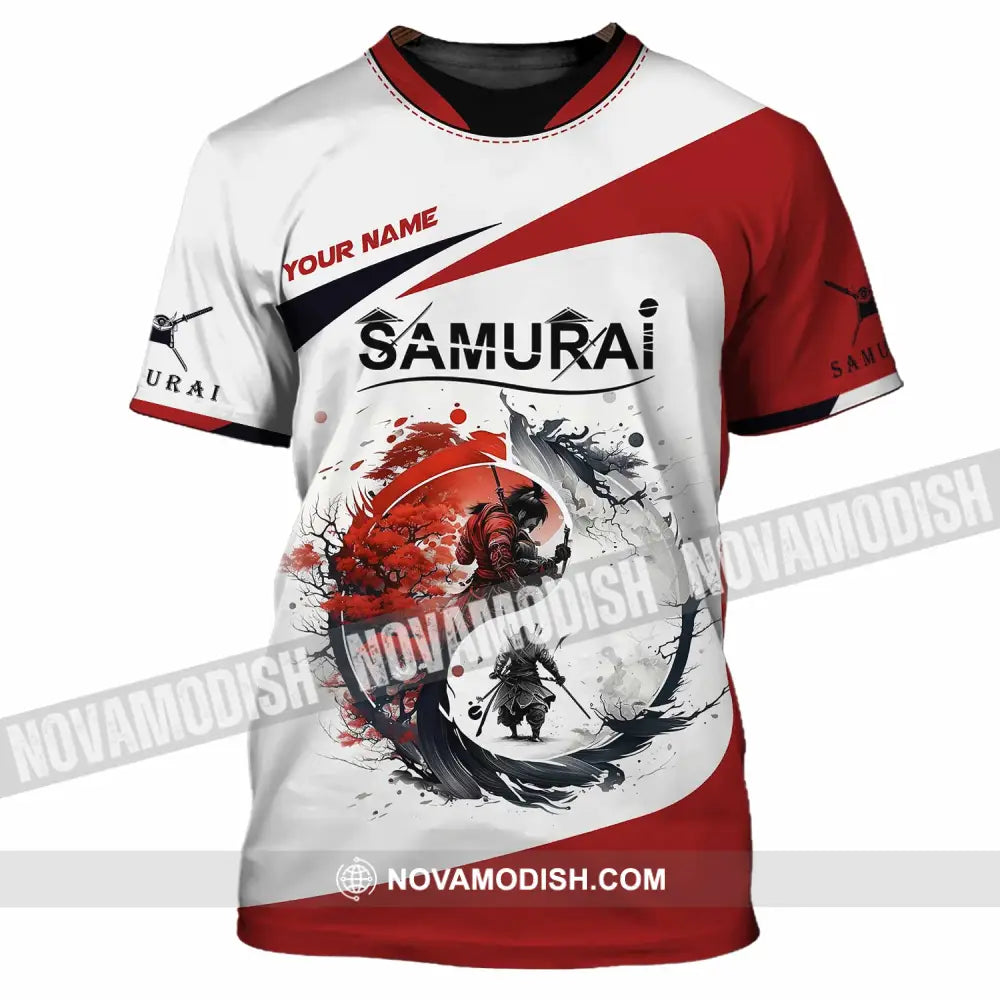 Unisex Shirt Custom Name Samurai Polo Long Sleeve T-Shirt / S T-Shirt