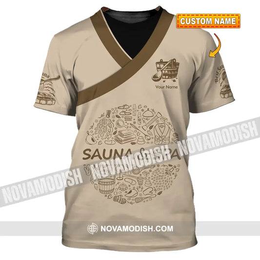 Unisex Shirt - Custom Name Shirt Sauna And Spa T-shirt