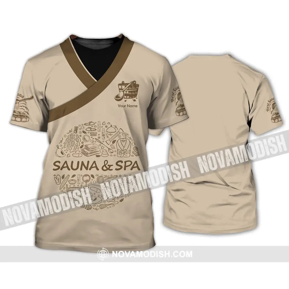 Unisex Shirt - Custom Name Shirt Sauna And Spa T-Shirt / S T-shirt