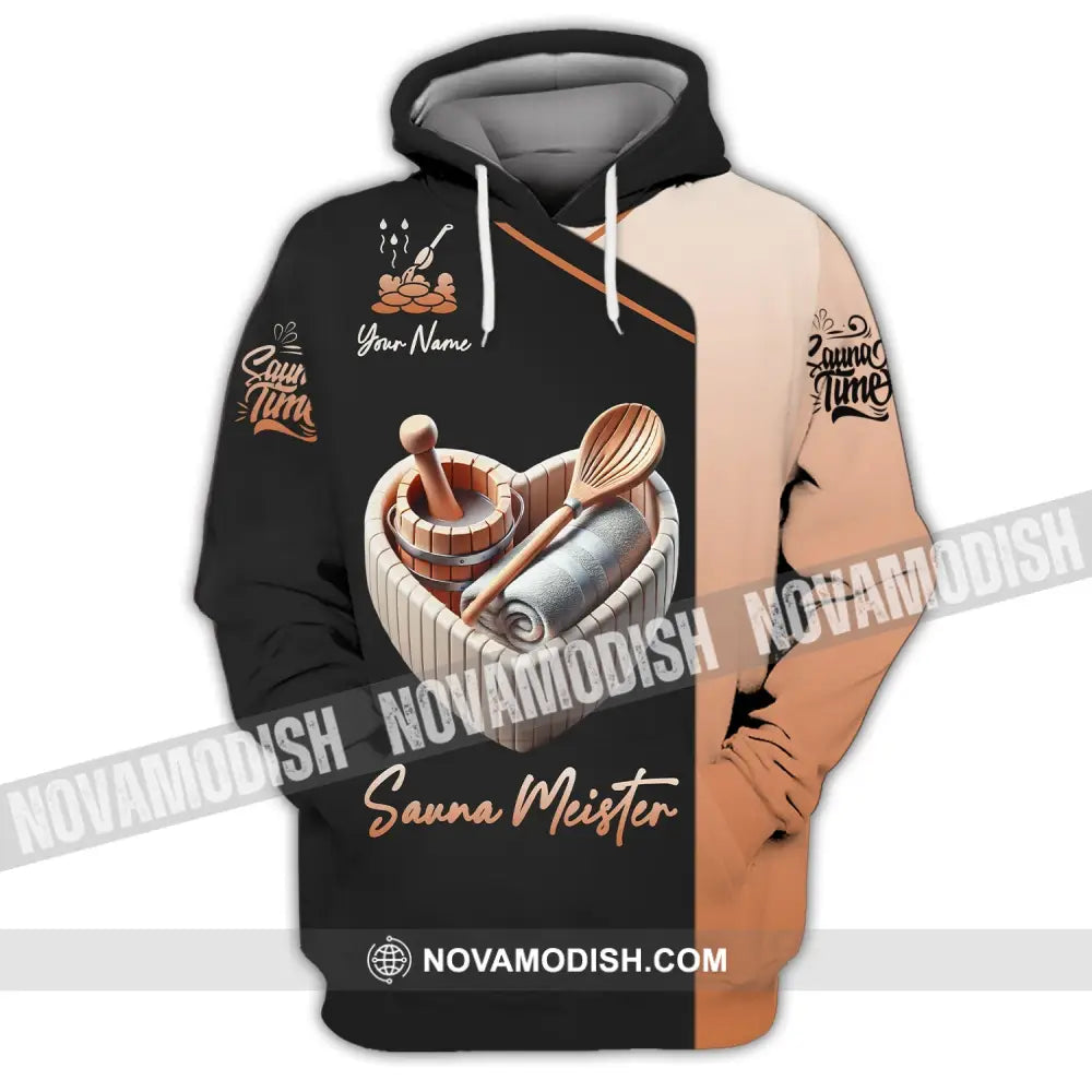 Unisex Shirt - Custom Name Sauna Meister Hoodie / S T-Shirt