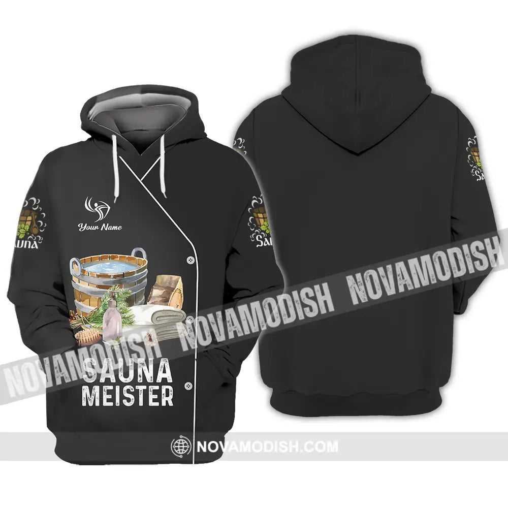 Unisex Shirt - Custom Name Shirt Sauna Meister Hoodie / S T-shirt