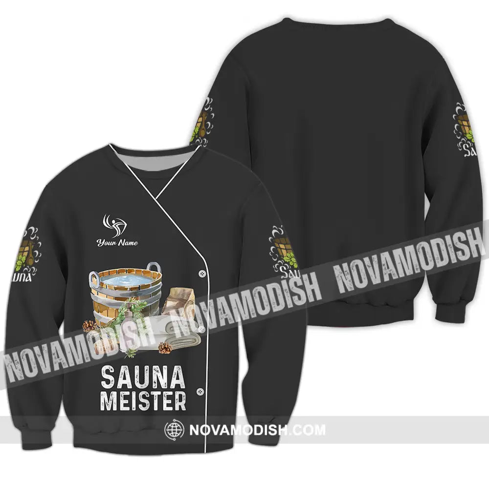 Unisex Shirt - Custom Name Shirt Sauna Meister Long Sleeve / S T-shirt