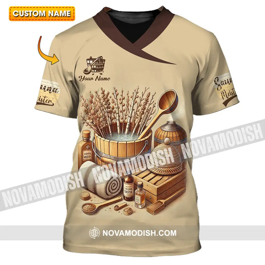 Unisex Shirt - Custom Name Sauna Shirt Sauna Meister T-shirt