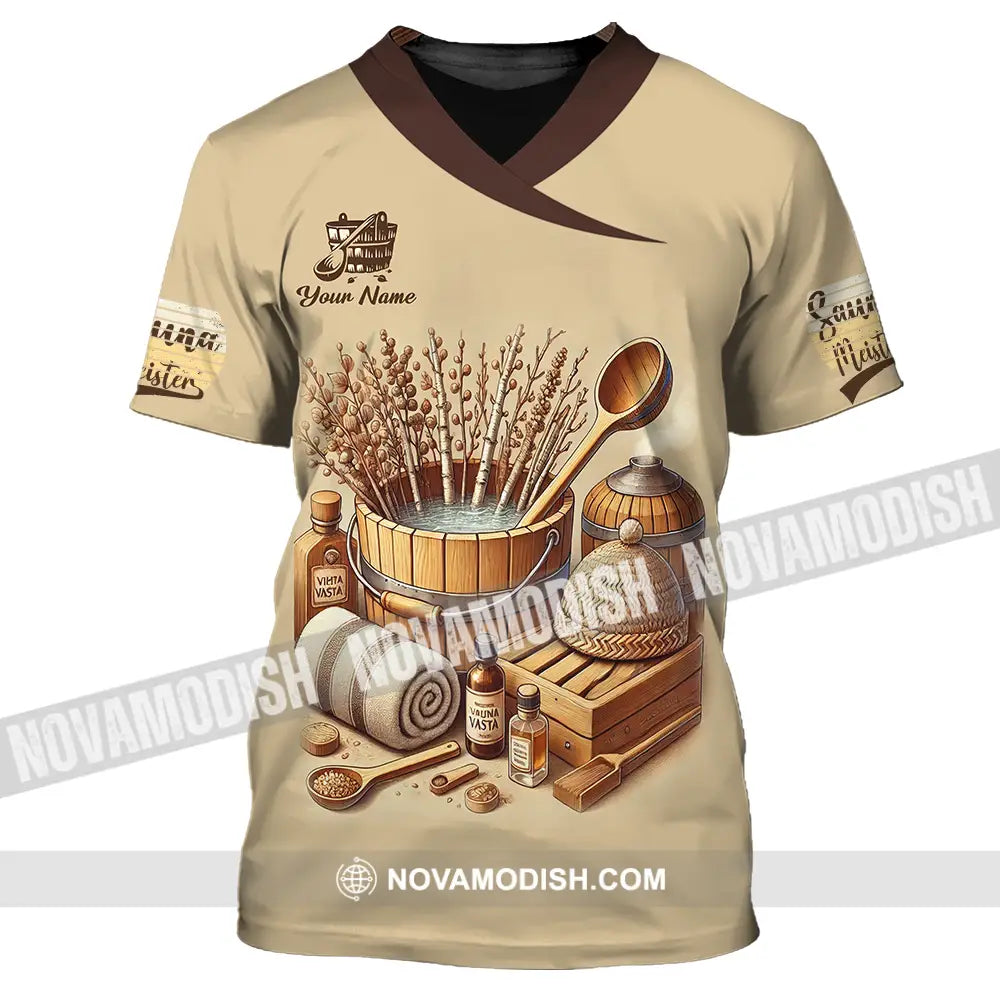 Unisex Shirt - Custom Name Sauna Shirt Sauna Meister T-Shirt / S T-shirt