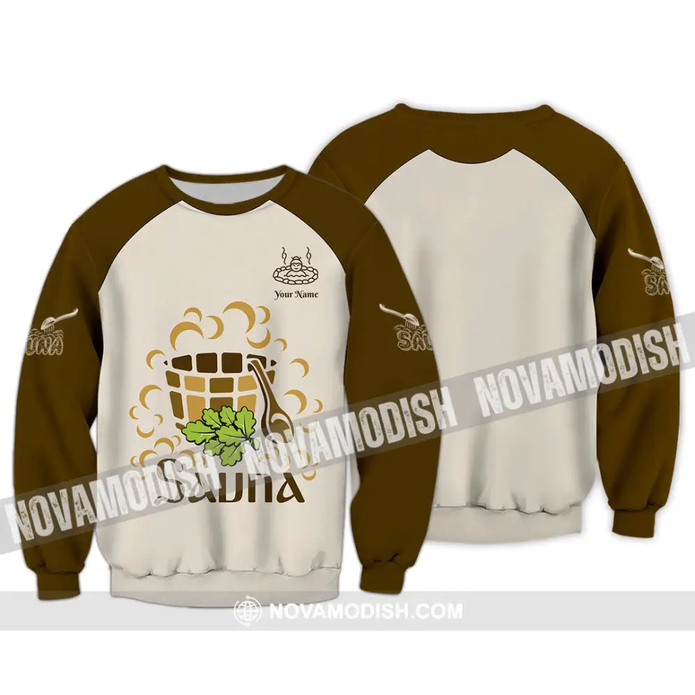 Unisex Shirt - Custom Name Shirt Sauna Relax Long Sleeve / S T-shirt