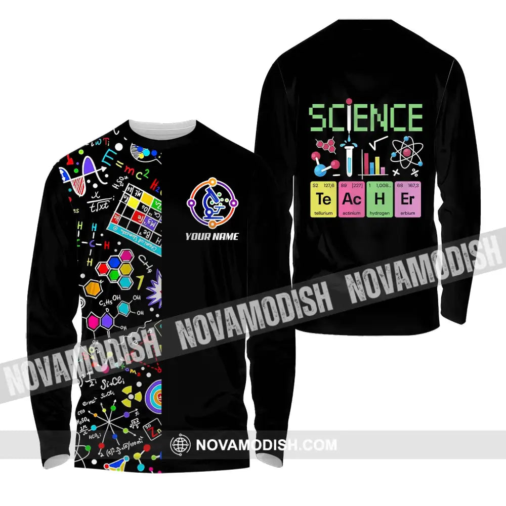 Unisex Shirt - Custom Name Science Shirt Long Sleeve Shirt / S T-shirt