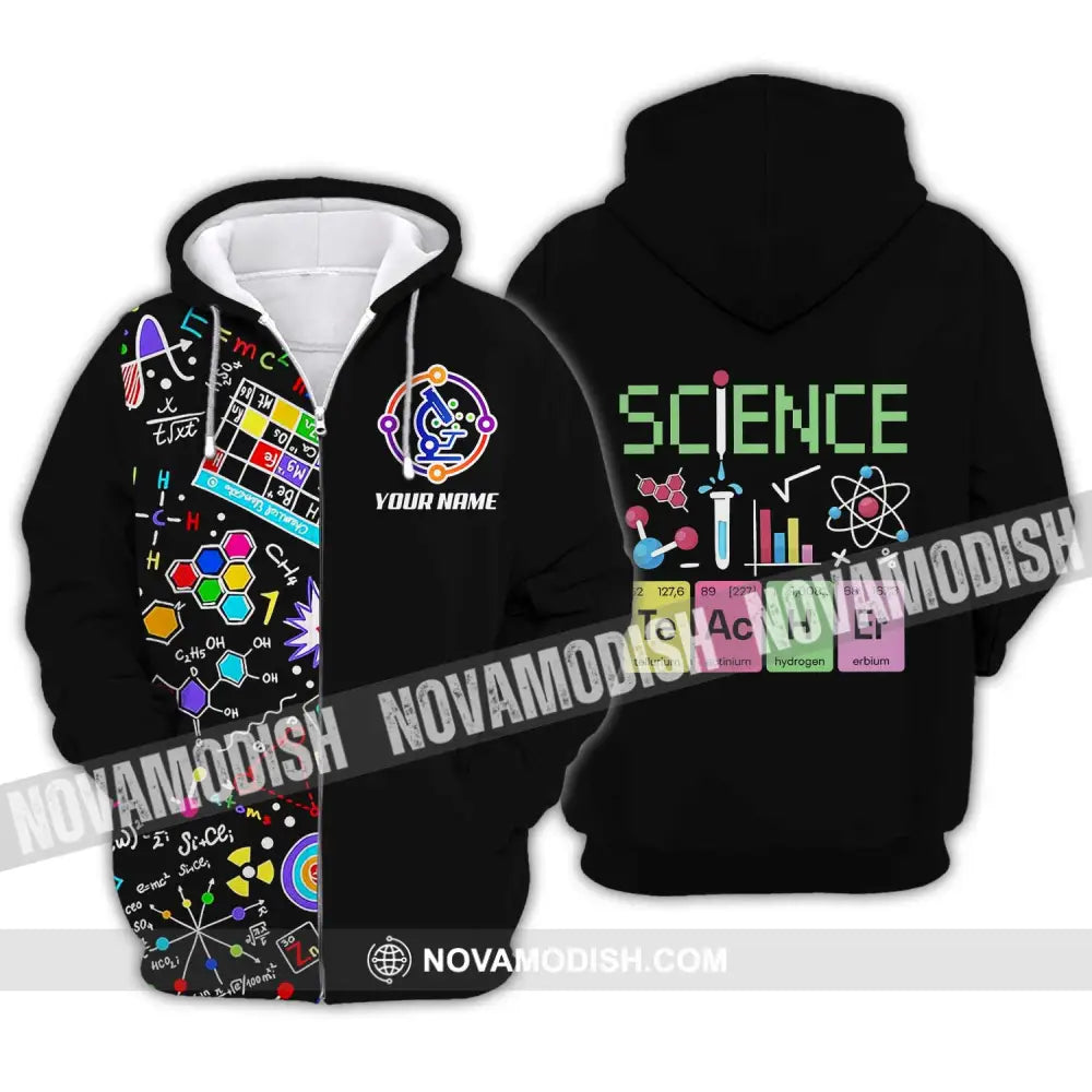 Unisex Shirt - Custom Name Science Shirt Zipper Hoodie / S T-shirt