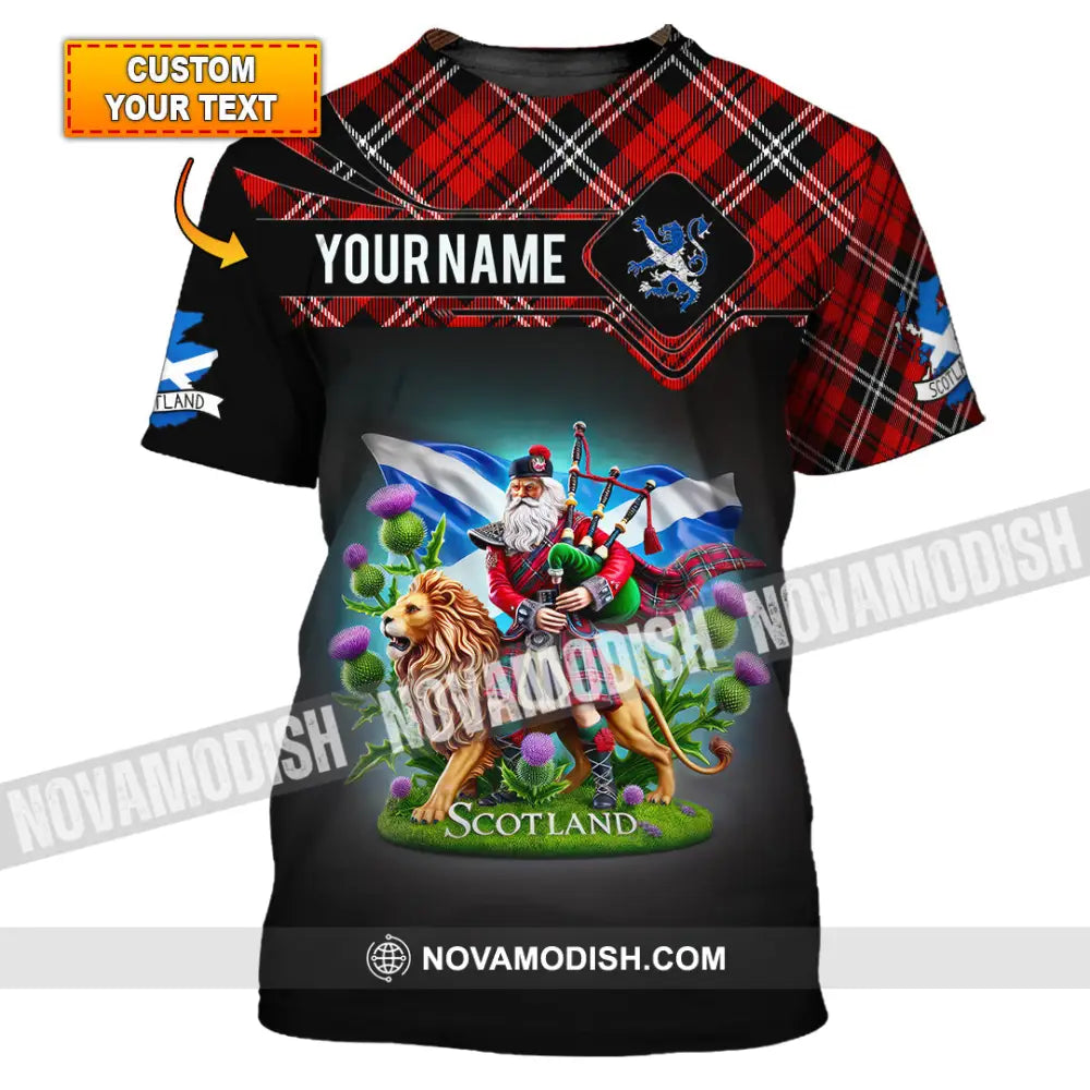 Unisex Shirt Custom Name Scotland Christmas Gift For Scottish T-Shirt