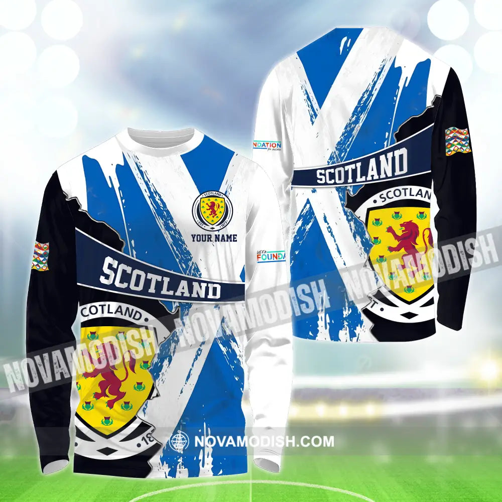 Unisex Shirt - Custom Name Scotland EST.1983 Euro 2024 Shirt Long Sleeve Shirt / S T-shirt
