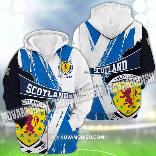 Unisex Shirt - Custom Name Scotland EST.1983 Euro 2024 Shirt Zipper Hoodie / S T-shirt