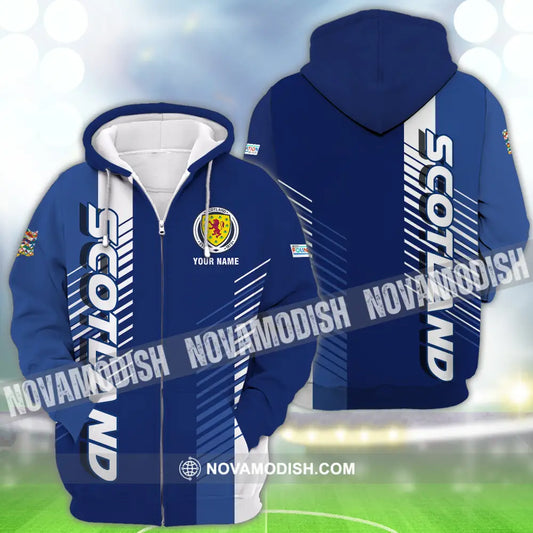 Unisex Shirt - Custom Name Scotland Euro 2024 Shirt Zipper Hoodie / S T-shirt