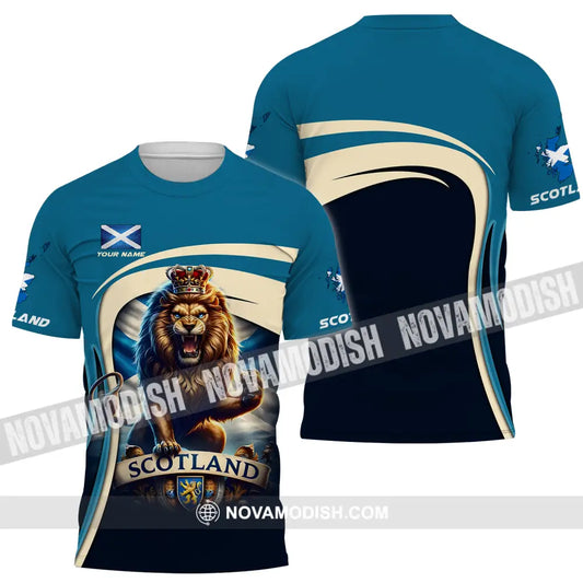 Unisex Shirt - Custom Name Scotland Lion Shirt T-Shirt / S T-shirt