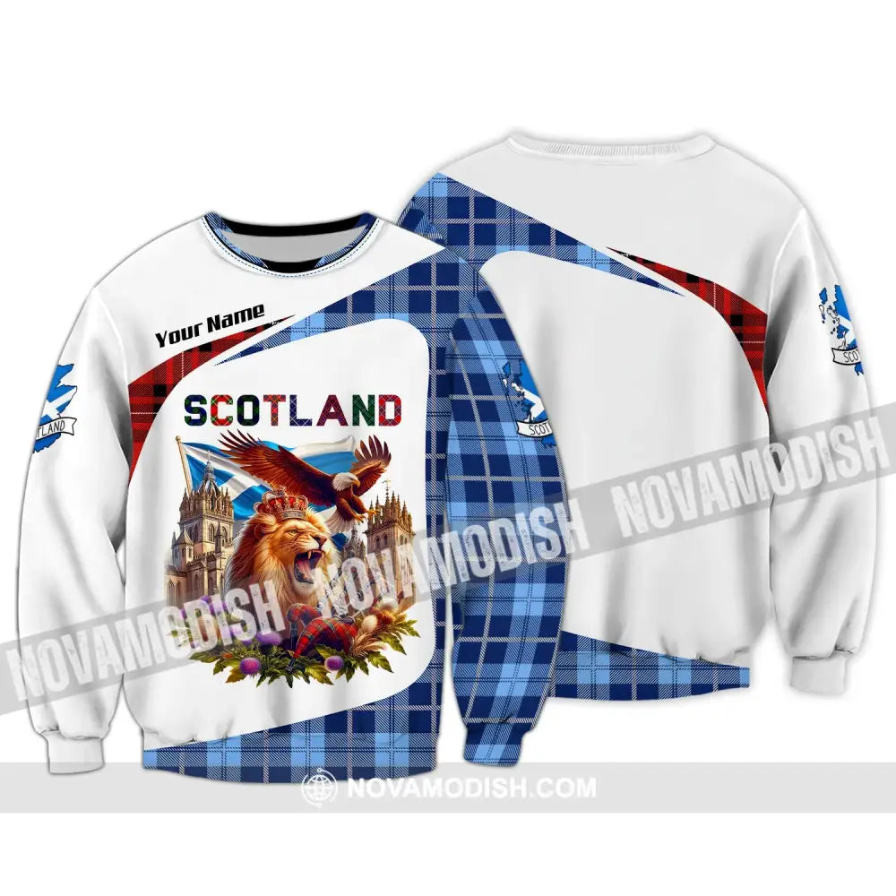 Unisex Shirt Custom Name Scotland Love Polo Long Sleeve Gift / S T-Shirt