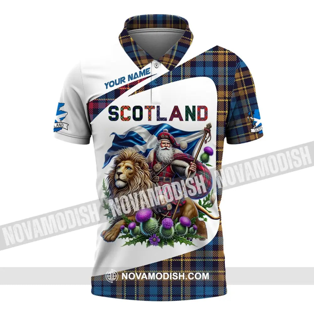 Unisex Shirt Custom Name Scotland Lover Gift Polo / S T-Shirt