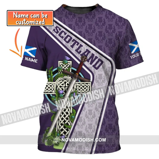 Unisex Shirt Custom Name Scotland Scottish Hoodie T-Shirt Gift For Lover