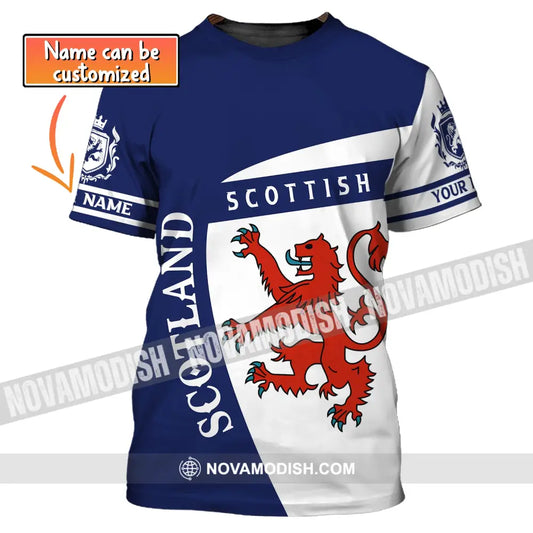 Unisex Shirt Custom Name Scotland Scottish Polo T-Shirt Gift For Lover