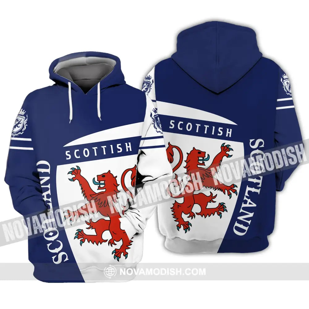 Unisex Shirt Custom Name Scotland Scottish Polo T-Shirt Gift For Lover Hoodie / S