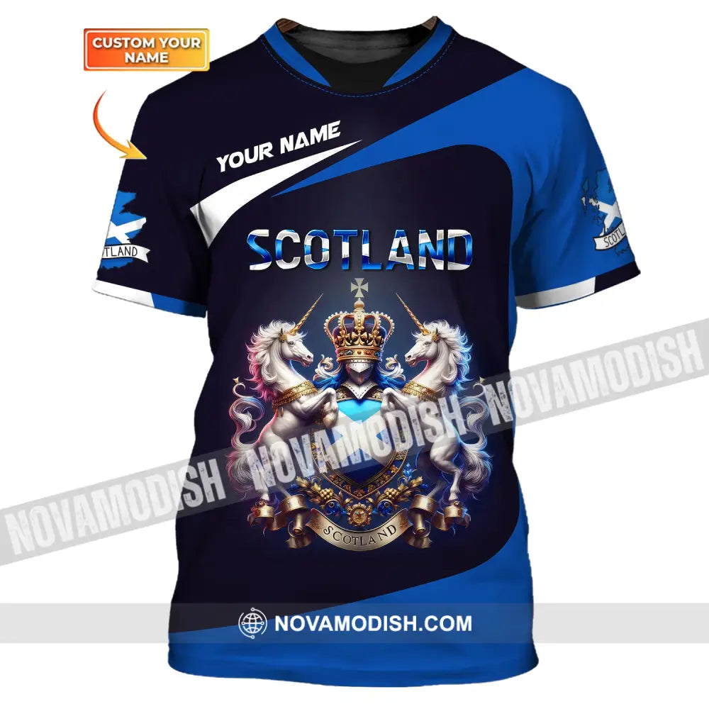 Unisex Shirt Custom Name Scotland Scottish T-Shirt Lover