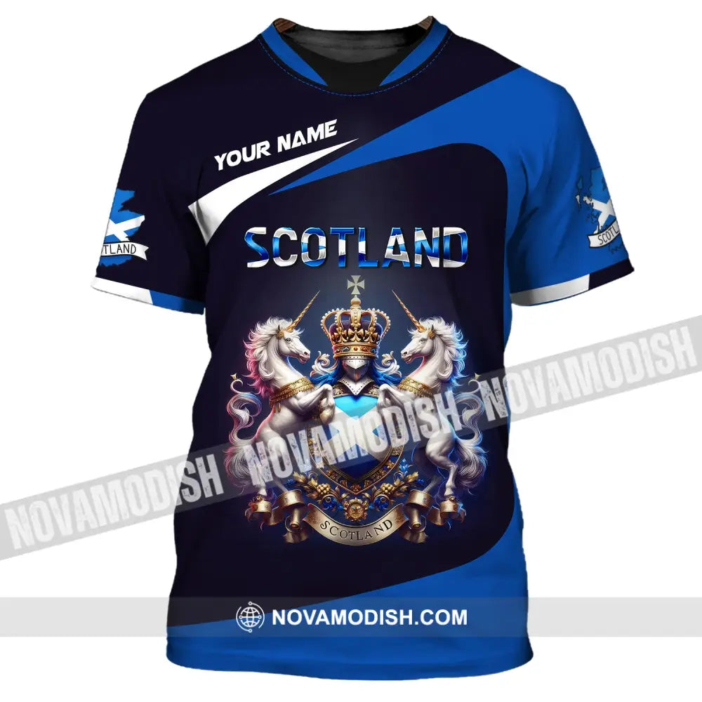 Unisex Shirt Custom Name Scotland Scottish T-Shirt Lover / S