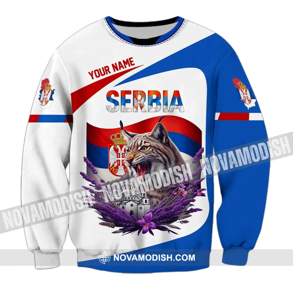 Unisex Shirt Custom Name Serbia Polo Long Sleeve Gift / S T-Shirt