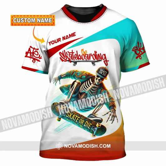 Unisex Shirt Custom Name Skateboarding Love Hoodie Polo Long Sleeve T-Shirt