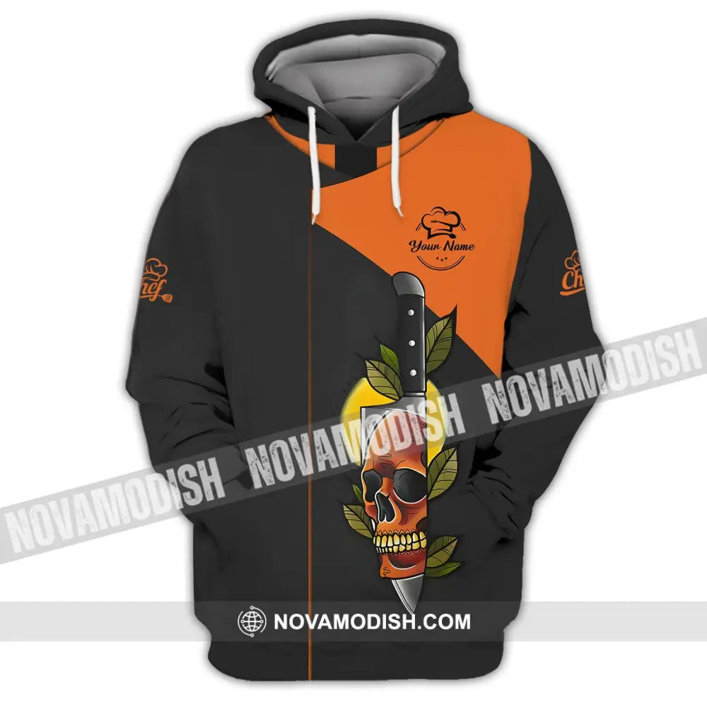Unisex Shirt - Custom Name Shirt - Skull Motif On The Knife Hoodie / S T-shirt