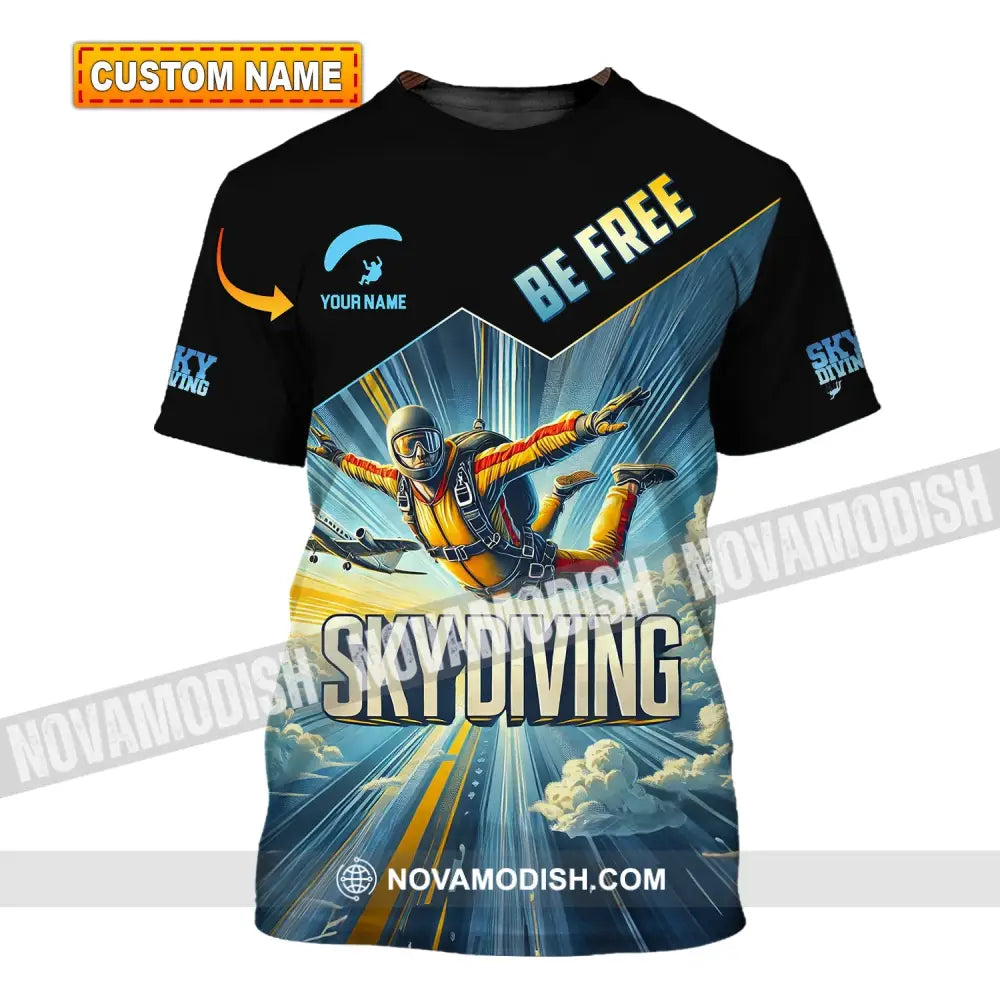 Unisex Shirt Custom Name Sky Diving T-Shirt For Lover T-Shirt