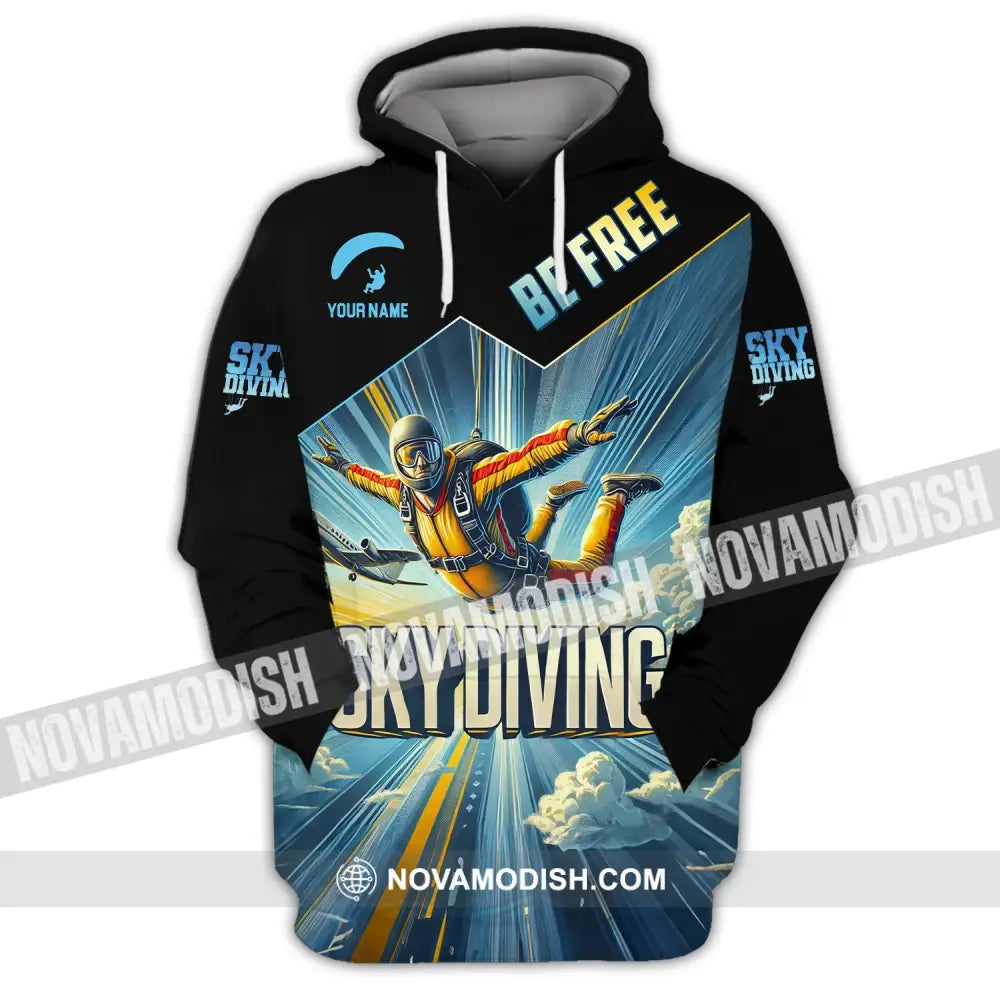 Unisex Shirt Custom Name Sky Diving T-Shirt For Lover Hoodie / S T-Shirt