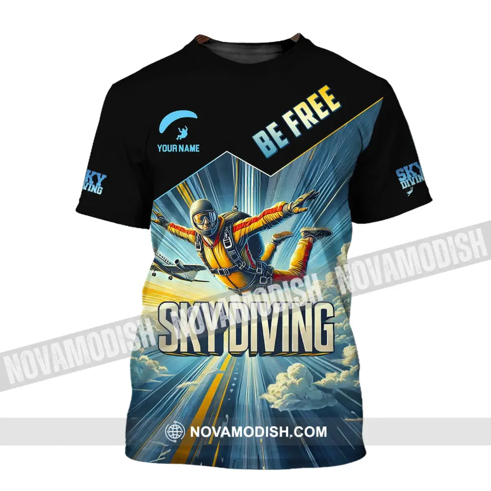 Unisex Shirt Custom Name Sky Diving T-Shirt For Lover / S T-Shirt