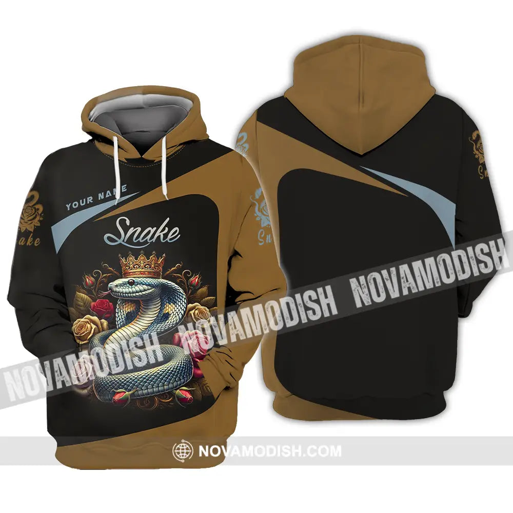Unisex Shirt - Custom Name Snake Hoodie / S T-Shirt