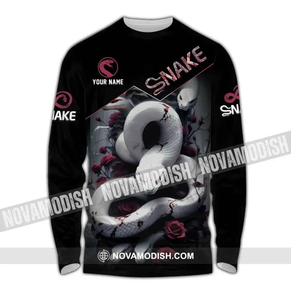 Unisex Shirt Custom Name Snake T-Shirt Hoodie Long Sleeve / S T-Shirt