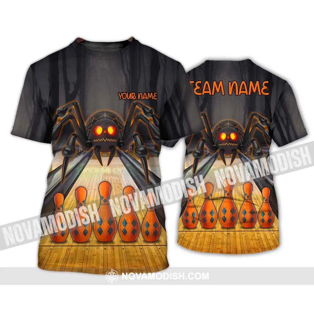 Unisex Shirt - Custom Name Spider Bowling Shirt T-Shirt / S T-shirt