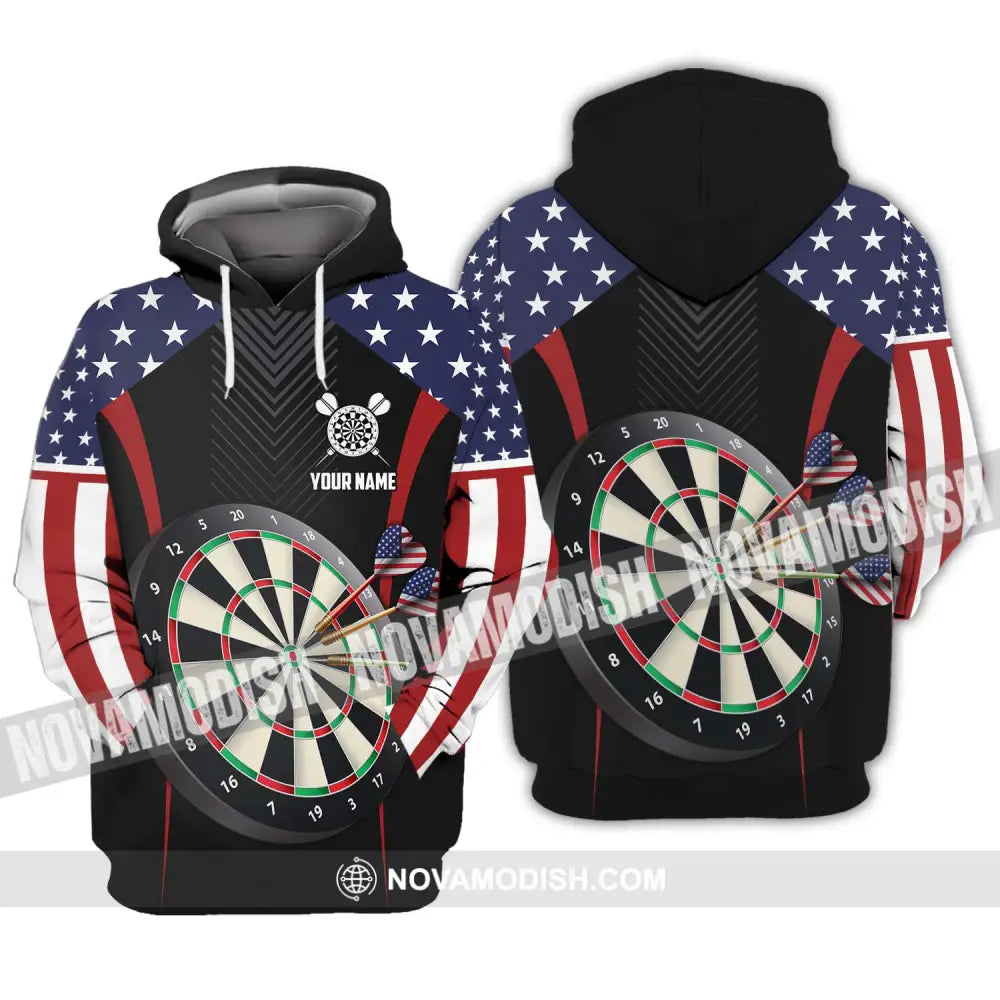 Unisex Shirt - Custom Name Sport Shirt America Darts Hoodie / S T-shirt
