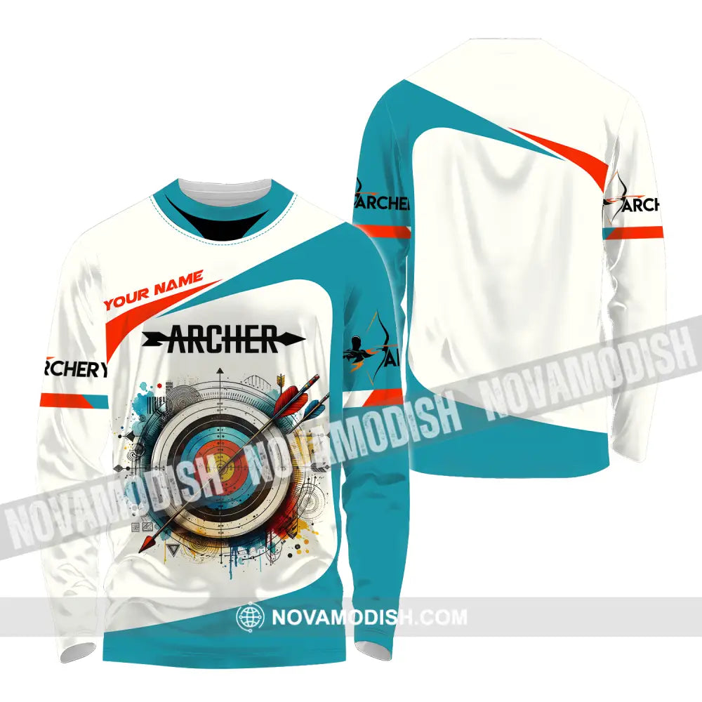 Unisex Shirt - Custom Name Sport Shirt Archery Classic Long Sleeve Shirt / S T-shirt
