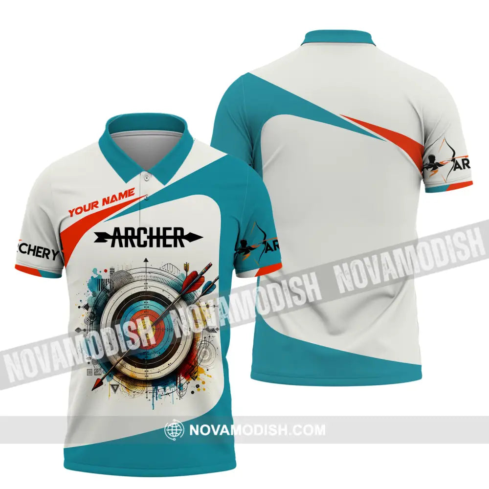 Unisex Shirt - Custom Name Sport Shirt Archery Classic Polo Shirt / S T-shirt