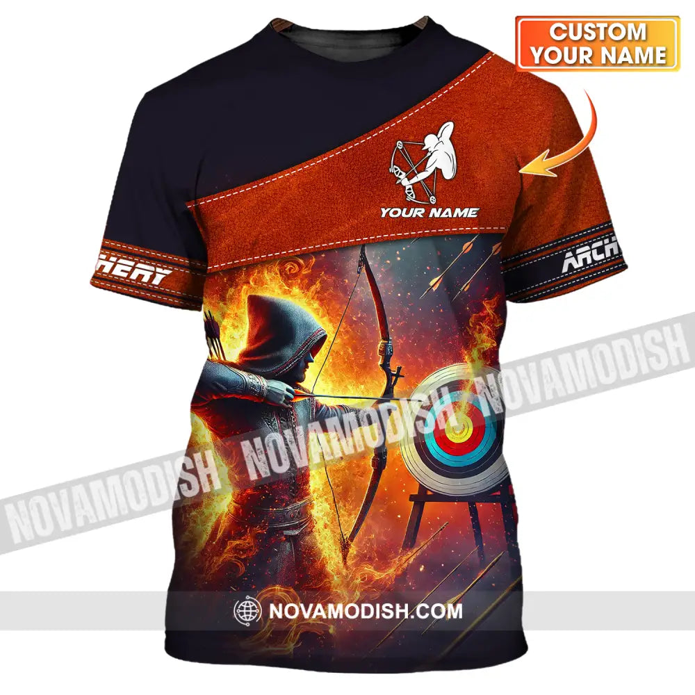 Unisex Shirt - Custom Name Sport Shirt Archery Lover T-shirt