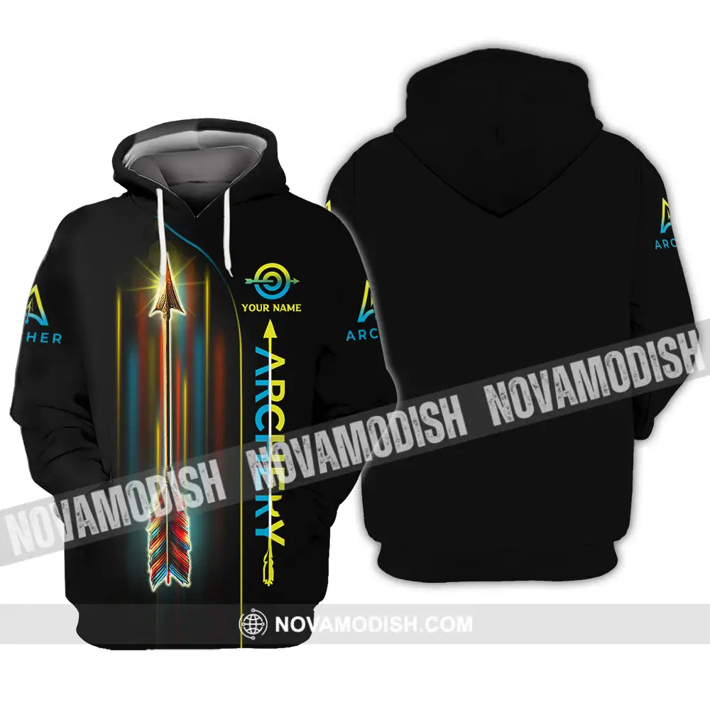Unisex Shirt - Custom Name Sport Shirt Archery Player Hoodie / S T-shirt