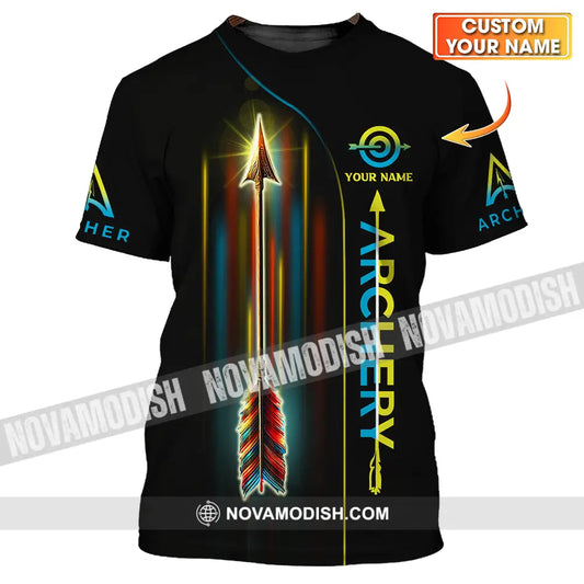 Unisex Shirt - Custom Name Sport Shirt Archery Player T-shirt