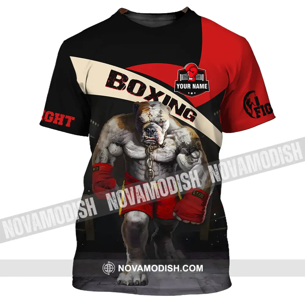 Unisex Shirt - Custom Name Sport Shirt Boxing Pitbull King T-Shirt / S T-shirt