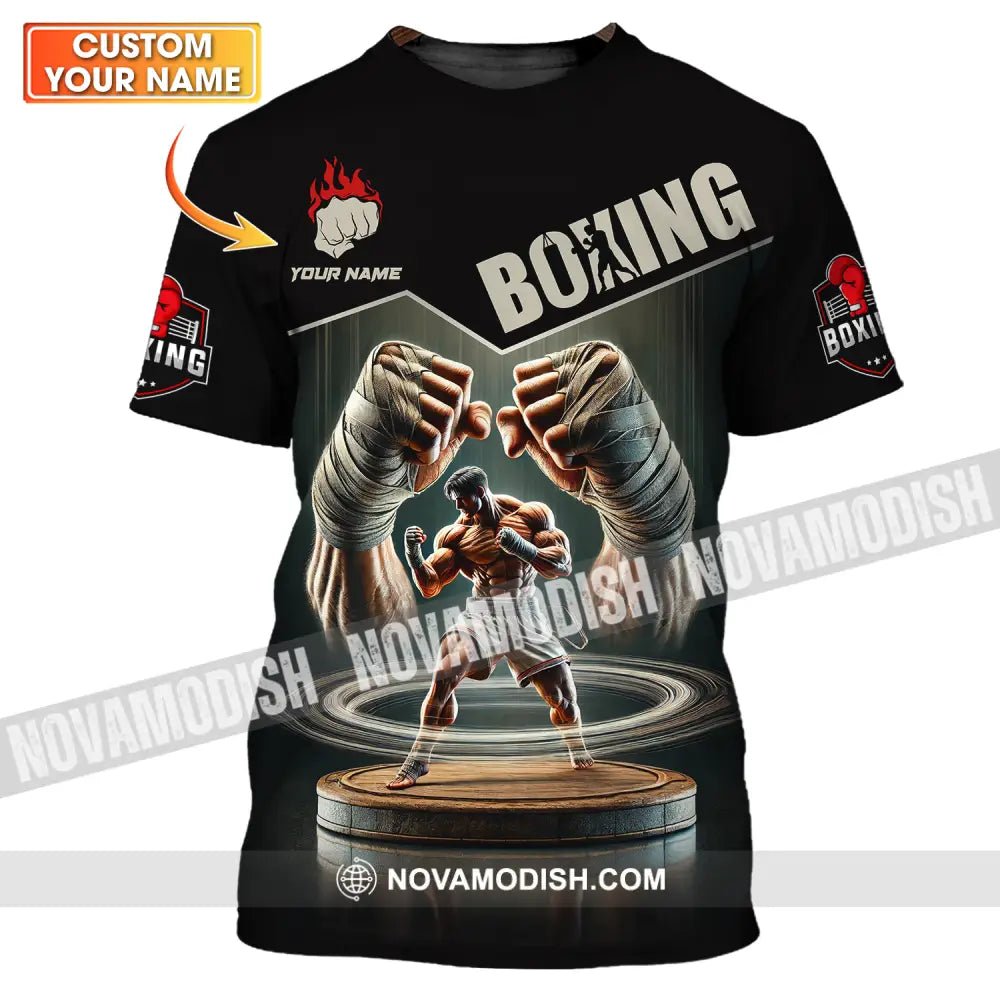 Unisex Shirt - Custom Name Sport Shirt Boxing Player Boxing Lover T-shirt