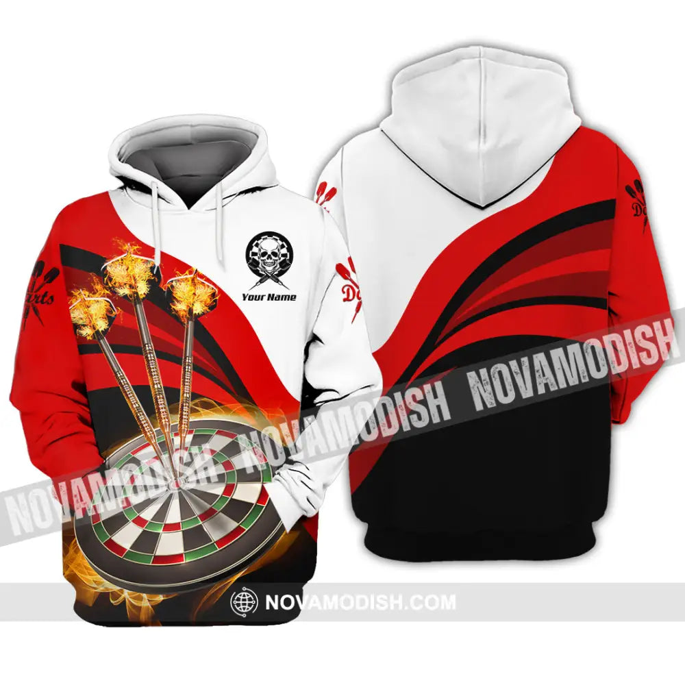 Unisex Shirt - Custom Name Sport Shirt Burning Darts Hoodie / S T-shirt