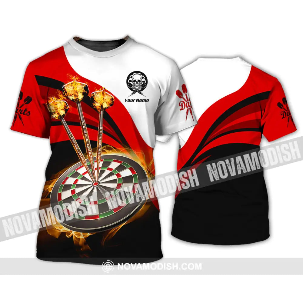 Unisex Shirt - Custom Name Sport Shirt Burning Darts T-Shirt / S T-shirt