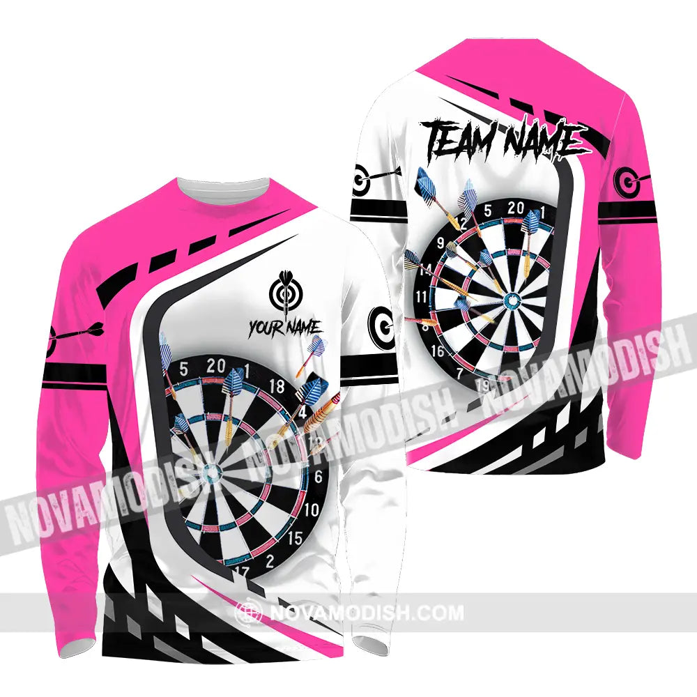 Unisex Shirt - Custom Name Sport Shirt Darts Player Long Sleeve Shirt / S T-shirt