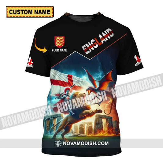 Unisex Shirt - Custom Name Sport England Hero T-Shirt